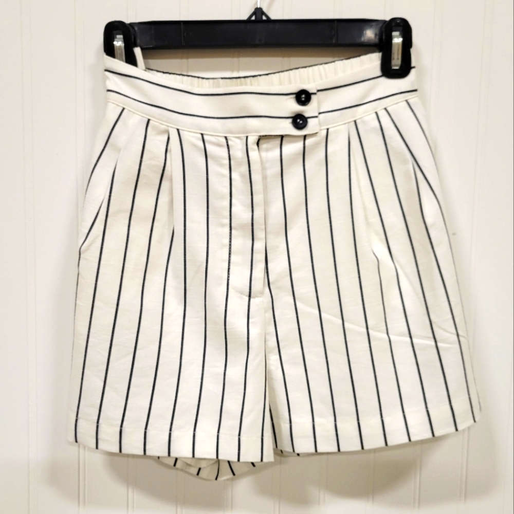 SKIES ARE BLUE Pinstripe Shorts